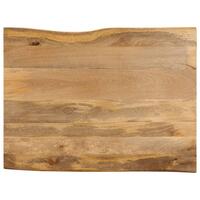 Bordplade 100x80x2,5 cm naturlig kant massivt mangotræ