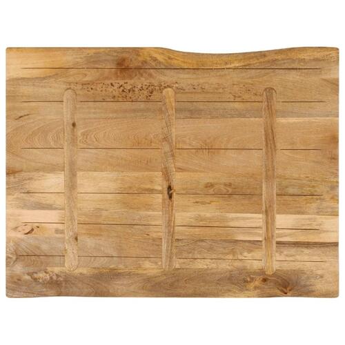 Bordplade 100x80x2,5 cm naturlig kant massivt mangotræ