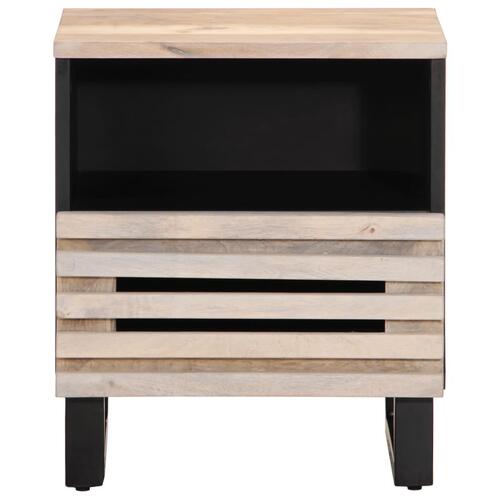 Sengebord 40x34x46 cm massivt bleget mangotræ