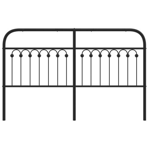 Sengegavl 160 cm metal sort