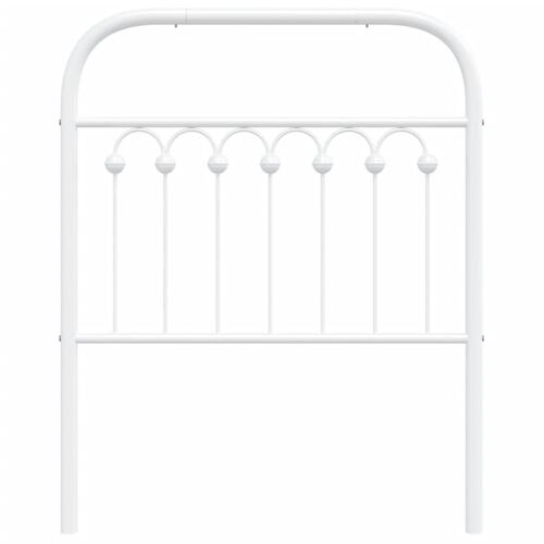 Sengegavl 75 cm metal hvid