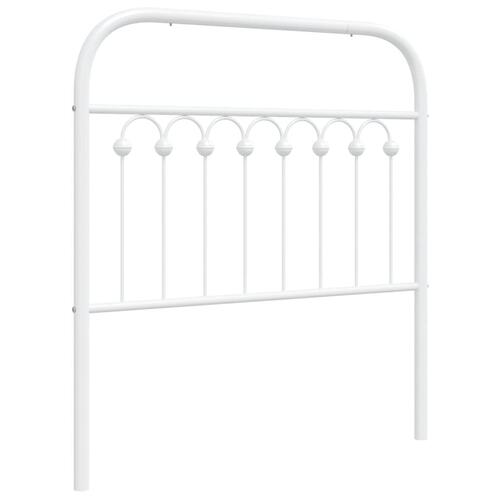Sengegavl 90 cm metal hvid