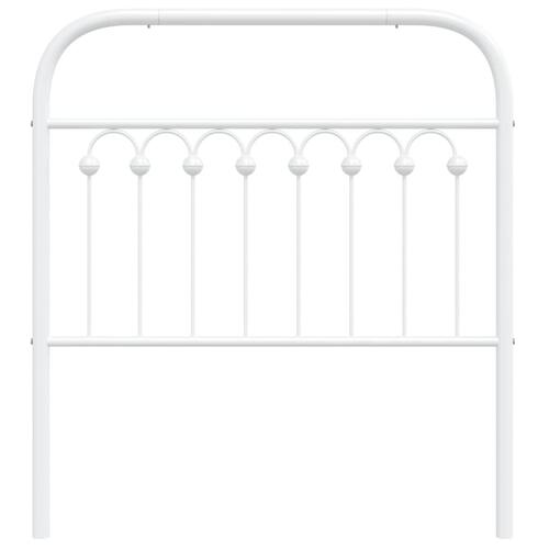 Sengegavl 90 cm metal hvid
