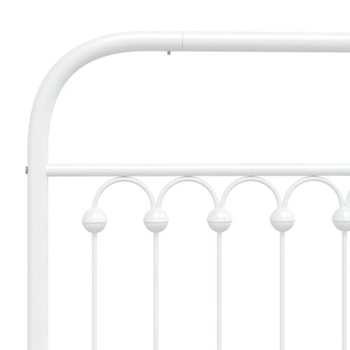 Sengegavl 90 cm metal hvid