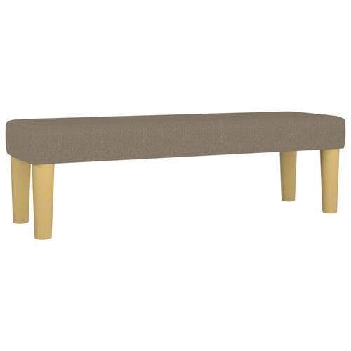 Bænk 100x30x30 cm stof gråbrun