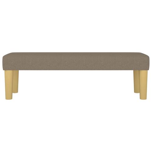 Bænk 100x30x30 cm stof gråbrun