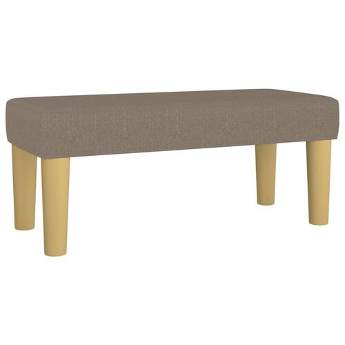 Bænk 70x30x30 cm stof gråbrun