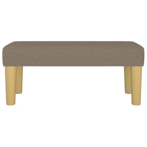 Bænk 70x30x30 cm stof gråbrun