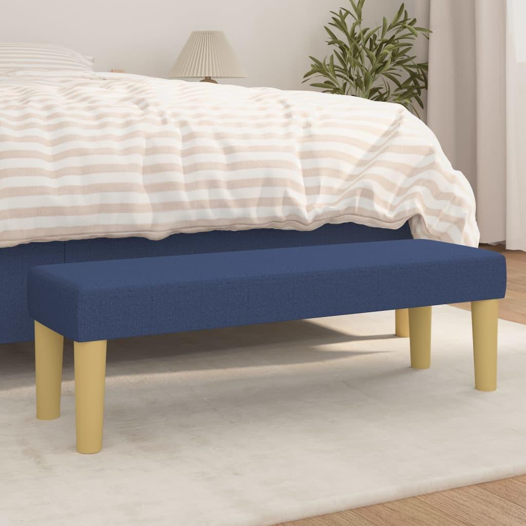 Bænk 100x30x30 cm stof blå