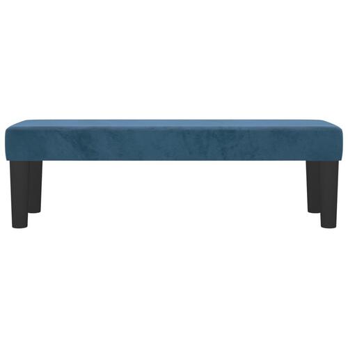 Bænk 100x30x30 cm fløjl mørkeblå