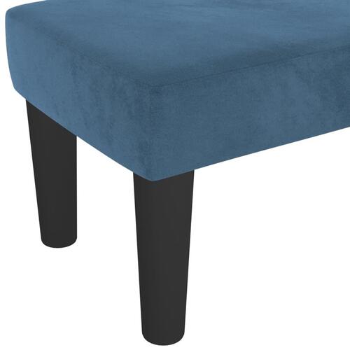 Bænk 100x30x30 cm fløjl mørkeblå