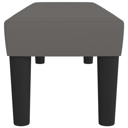 Bænk 100x30x30 cm kunstlæder grå