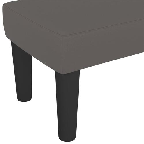 Bænk 100x30x30 cm kunstlæder grå