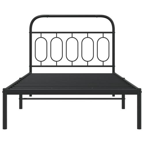 Sengeramme med sengegavl 107x203 cm metal sort