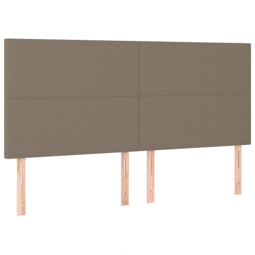 Kontinentalseng med madras 200 × 200 cm - stof gråbrun