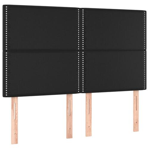 Kontinentalseng med madras 140x200 cm kunstlæder sort