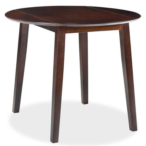 Klapbord rundt MDF brun