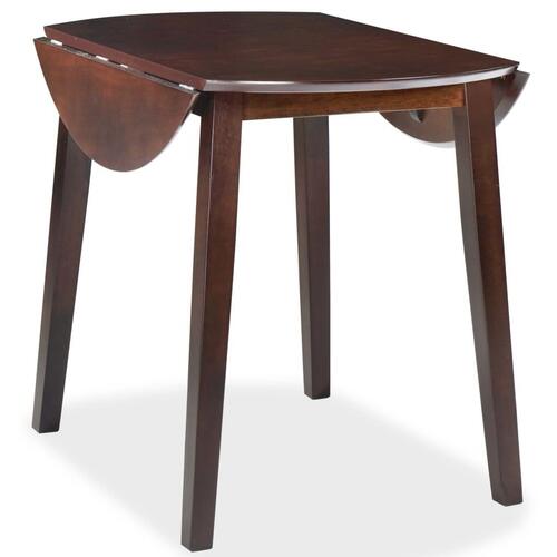 Klapbord rundt MDF brun