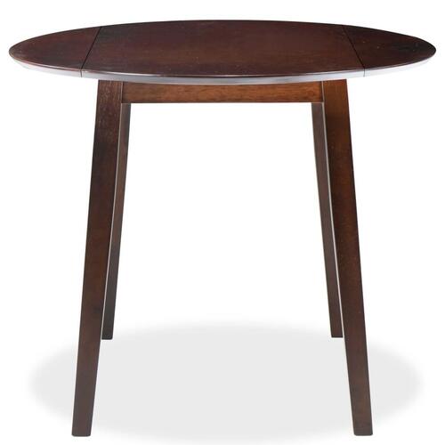 Klapbord rundt MDF brun