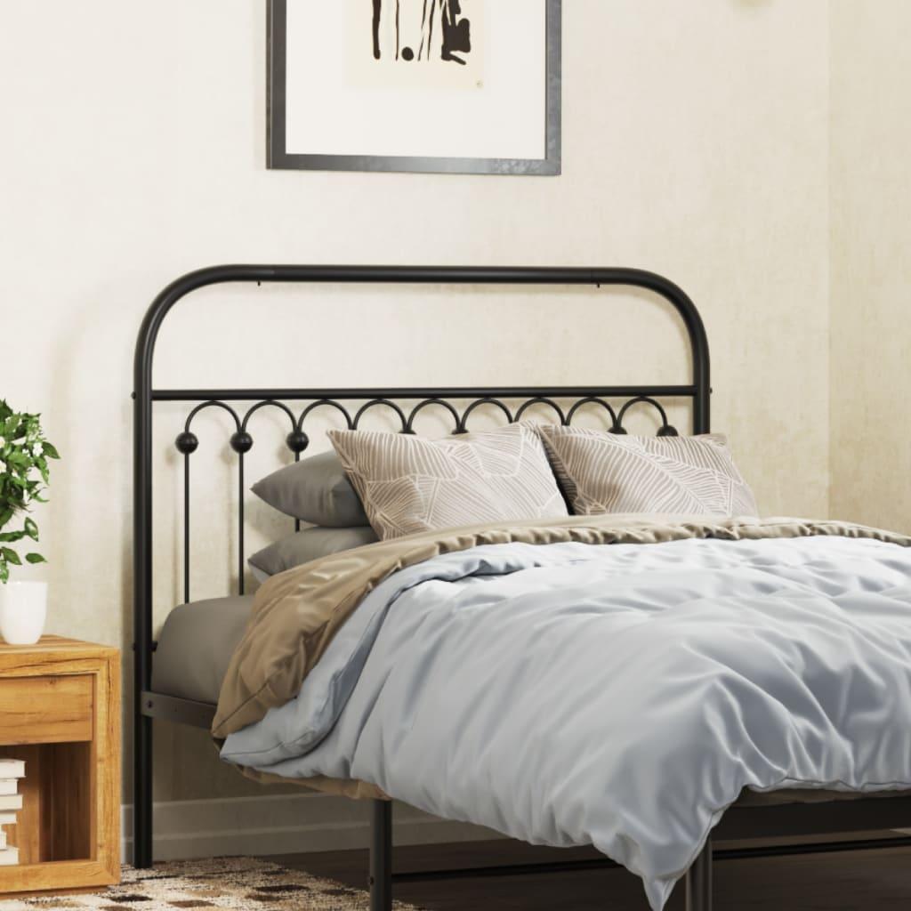 Sengegavl 107 cm metal sort