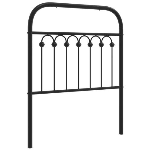 Sengegavl 75 cm metal sort