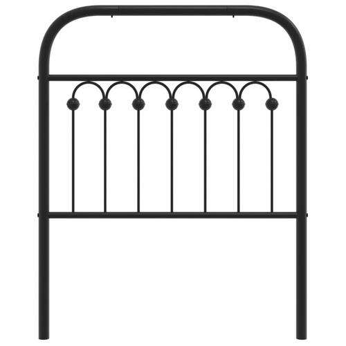 Sengegavl 75 cm metal sort