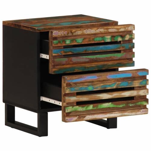 Sengeborde 2 stk. 40x33x46 cm massivt genbrugstræ