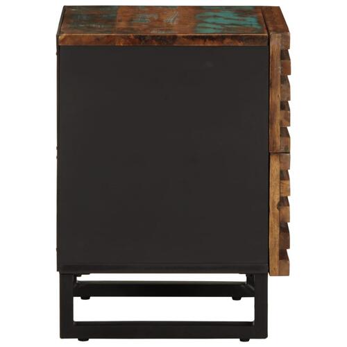 Sengeborde 2 stk. 40x33x46 cm massivt genbrugstræ