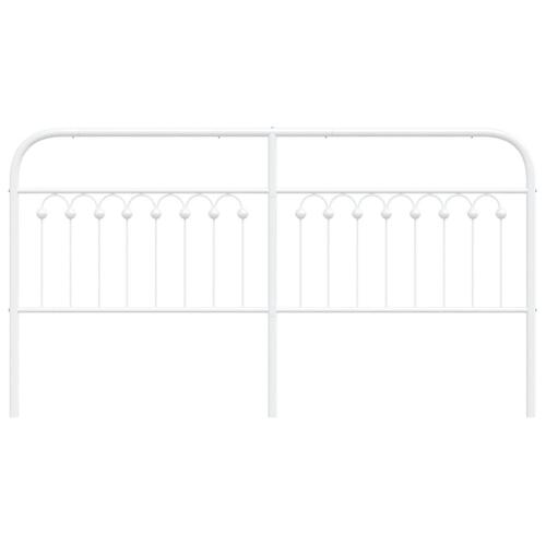 Sengegavl 180 cm metal hvid
