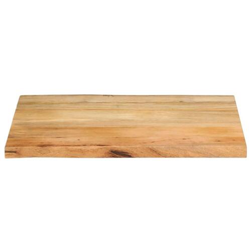 Bordplade 80x60x2,5 cm naturlig kant massivt mangotræ