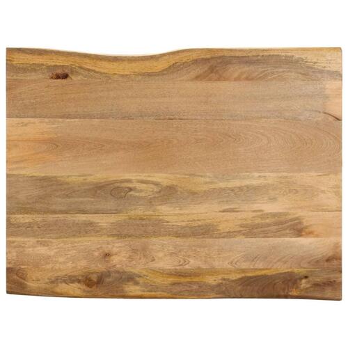 Bordplade 90x80x2,5 cm naturlig kant massivt mangotræ
