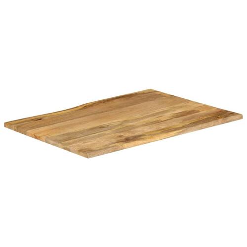 Bordplade 90x80x2,5 cm naturlig kant massivt mangotræ