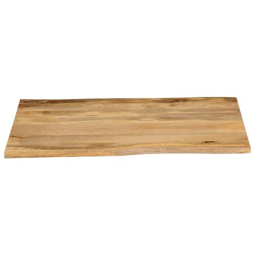 Bordplade 90x80x2,5 cm naturlig kant massivt mangotræ