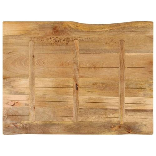Bordplade 90x80x2,5 cm naturlig kant massivt mangotræ