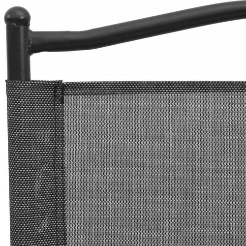 Foldbare havestole 2 stk. stål og textilene gråmeleret