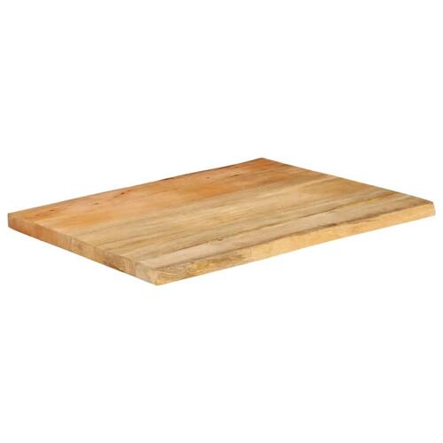 Bordplade 80x60x3,8 cm naturlig kant massivt mangotræ