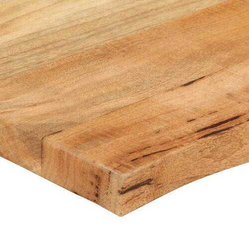 Bordplade 80x60x3,8 cm naturlig kant massivt mangotræ