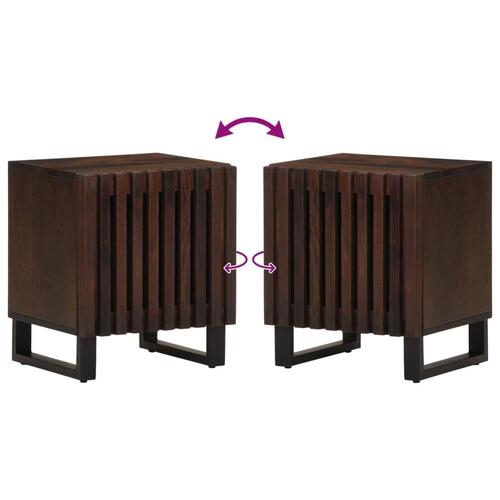 Sengeborde 2 stk. 40x34x46 cm massivt mangotræ