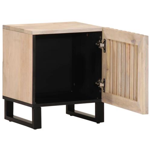Sengeborde 2 stk. 40x34x46 cm massivt bleget mangotræ