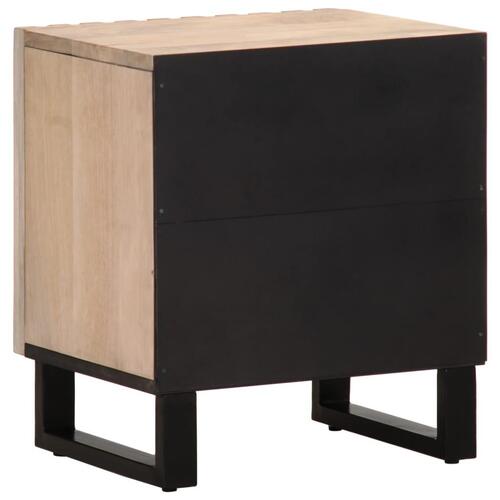 Sengeborde 2 stk. 40x34x46 cm massivt bleget mangotræ