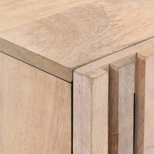 Sengeborde 2 stk. 40x34x46 cm massivt bleget mangotræ