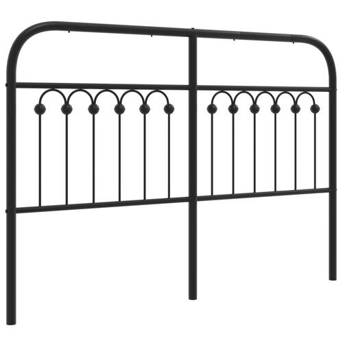 Sengegavl 135 cm metal sort