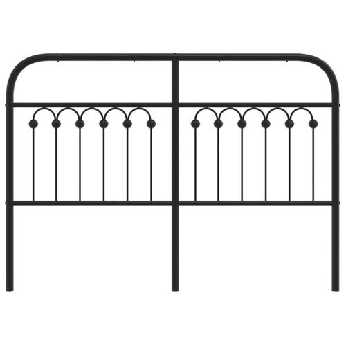Sengegavl 135 cm metal sort