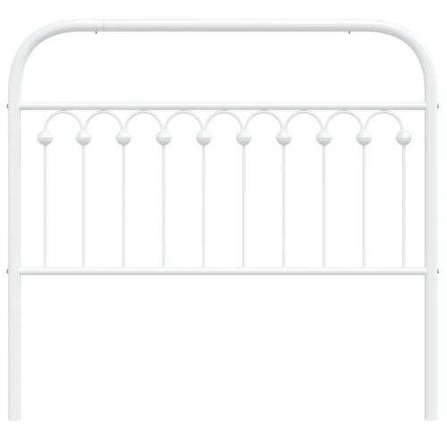 Sengegavl 107 cm metal hvid