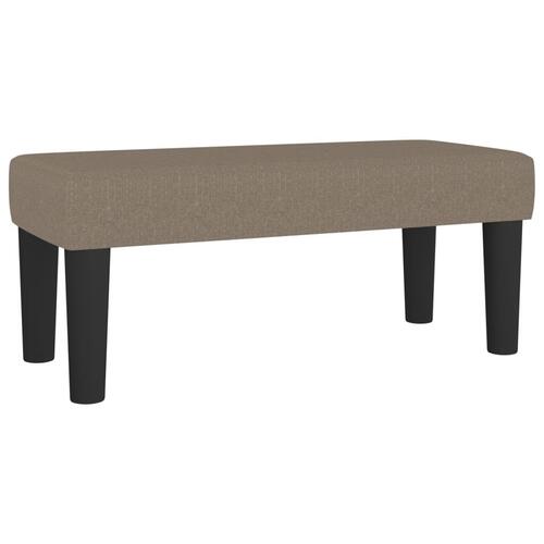 Bænk 70x30x30 cm stof gråbrun