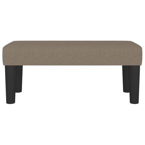 Bænk 70x30x30 cm stof gråbrun