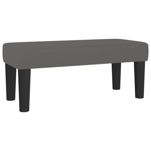 Bænk 70x30x30 cm kunstlæder grå