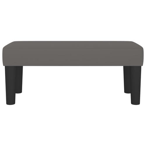 Bænk 70x30x30 cm kunstlæder grå