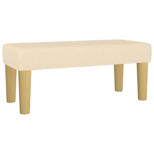 Bænk 70x30x30 cm stof cremefarvet