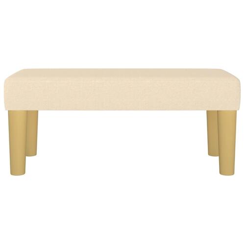 Bænk 70x30x30 cm stof cremefarvet